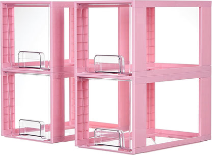 Large Stackable Storage Drawers, Clear