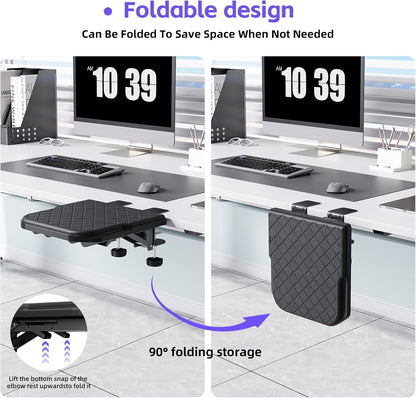 Arm Rest for Desk, 90°Foldable Computer Wrist Rest Shelf