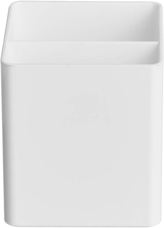 Plastic Desk Organizer Pen Cup White