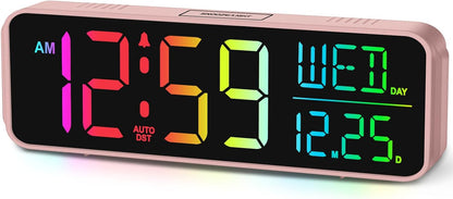 Small Digital Alarm Clock for Bedroom, Large Number, Battery Backup