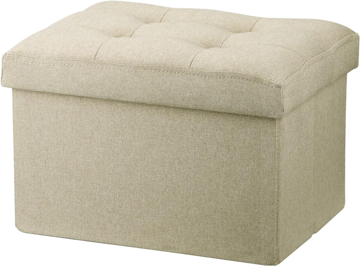 Ottoman with Storage Small Foot Rest Stool Under Desk Stool Short Folding Footrest for Living Room Bedroom Home Office Dorm Dark Gray 16X12X12IN