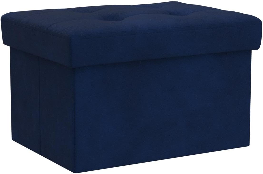 Ottoman with Storage Small Foot Rest Stool Under Desk Stool Short Folding Footrest for Living Room Bedroom Home Office Dorm Dark Gray 16X12X12IN