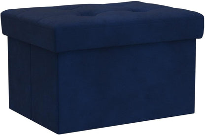 Ottoman with Storage Small Foot Rest Stool Under Desk Stool Short Folding Footrest for Living Room Bedroom Home Office Dorm Dark Gray 16X12X12IN