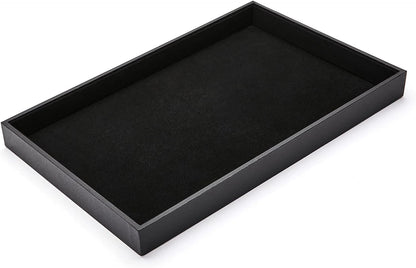 Black Velvet Stackable Jewelry Tray Showcase Display Earring Necklace Bracelet Rings Organizer……