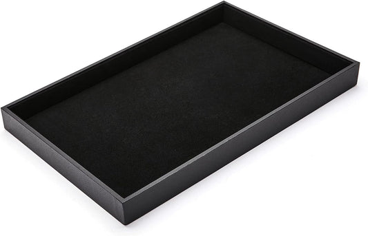 Black Velvet Stackable Jewelry Tray Showcase Display Earring Necklace Bracelet Rings Organizer……