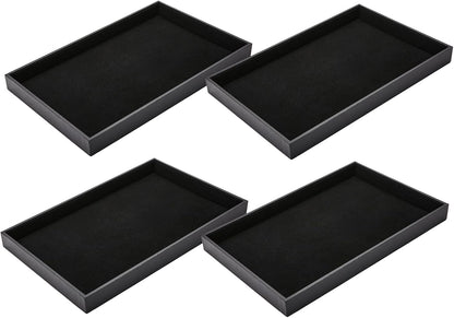 Black Velvet Stackable Jewelry Tray Showcase Display Earring Necklace Bracelet Rings Organizer……