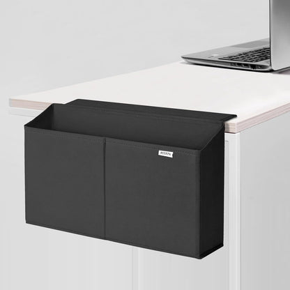 Desk Side Storage Organizer, Minimalist Side Storage Bag for Office Supplies, Gaming Headset, Office Side Storage Bag for Makeup Desk, Computer Workstation, Grey