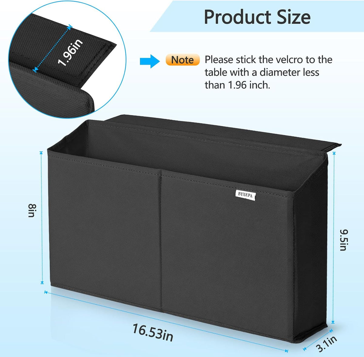 Desk Side Storage Organizer, Minimalist Side Storage Bag for Office Supplies, Gaming Headset, Office Side Storage Bag for Makeup Desk, Computer Workstation, Grey