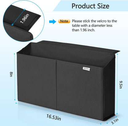 Desk Side Storage Organizer, Minimalist Side Storage Bag for Office Supplies, Gaming Headset, Office Side Storage Bag for Makeup Desk, Computer Workstation, Grey