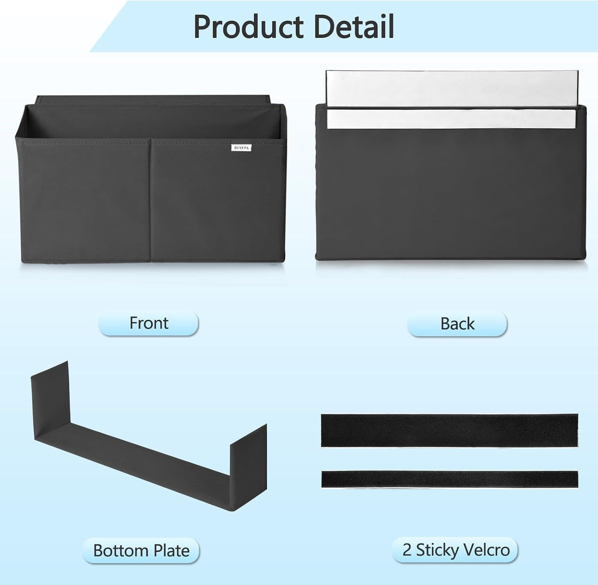 Desk Side Storage Organizer, Minimalist Side Storage Bag for Office Supplies, Gaming Headset, Office Side Storage Bag for Makeup Desk, Computer Workstation, Grey