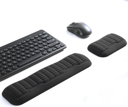 Ergonomic Mouse Wrist Rest,Latest 3.0 Wave Curve Design,High-Resilience Memory Foam Non-Slip Base,Reduces Wrist Fatigue,Ideal for Office Gaming & Long Hours of Use(Black)