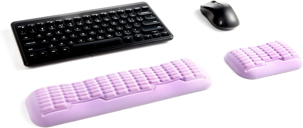 Ergonomic Mouse Wrist Rest,Latest 3.0 Wave Curve Design,High-Resilience Memory Foam Non-Slip Base,Reduces Wrist Fatigue,Ideal for Office Gaming & Long Hours of Use(Black)