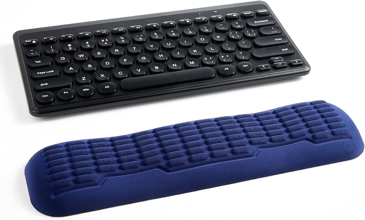 Ergonomic Mouse Wrist Rest,Latest 3.0 Wave Curve Design,High-Resilience Memory Foam Non-Slip Base,Reduces Wrist Fatigue,Ideal for Office Gaming & Long Hours of Use(Black)