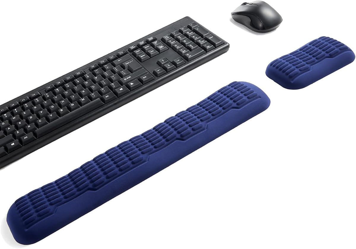 Ergonomic Mouse Wrist Rest,Latest 3.0 Wave Curve Design,High-Resilience Memory Foam Non-Slip Base,Reduces Wrist Fatigue,Ideal for Office Gaming & Long Hours of Use(Black)