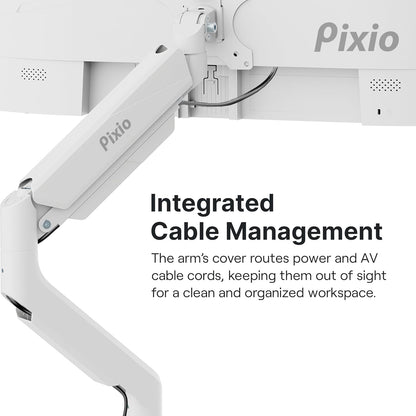 PS2D White Ultrawide Heavy-Duty Premium Dual Monitor Arm Stand Desk Mount - Fits up to 35 inches Two Monitors, Weights up to 33 lbs Each, Compatible with VESA 75x75mm 100x100mm