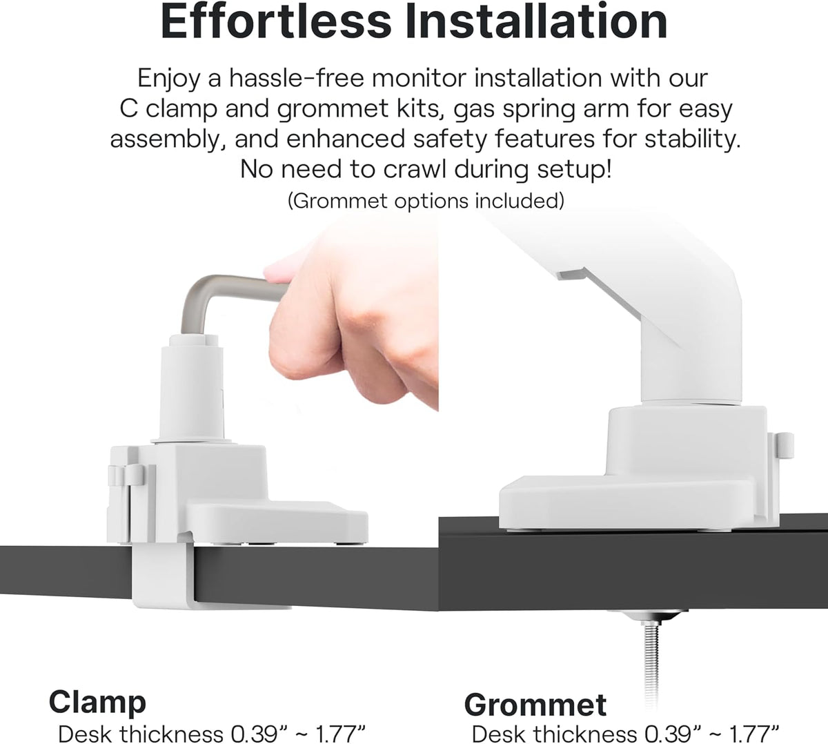PS2D White Ultrawide Heavy-Duty Premium Dual Monitor Arm Stand Desk Mount - Fits up to 35 inches Two Monitors, Weights up to 33 lbs Each, Compatible with VESA 75x75mm 100x100mm
