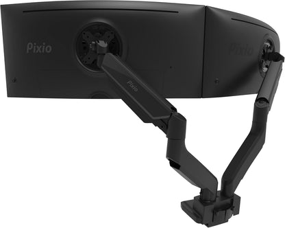 PS2D White Ultrawide Heavy-Duty Premium Dual Monitor Arm Stand Desk Mount - Fits up to 35 inches Two Monitors, Weights up to 33 lbs Each, Compatible with VESA 75x75mm 100x100mm