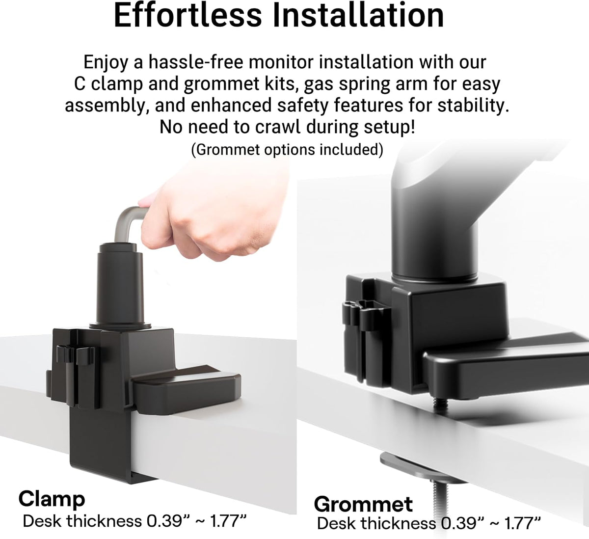PS2D White Ultrawide Heavy-Duty Premium Dual Monitor Arm Stand Desk Mount - Fits up to 35 inches Two Monitors, Weights up to 33 lbs Each, Compatible with VESA 75x75mm 100x100mm