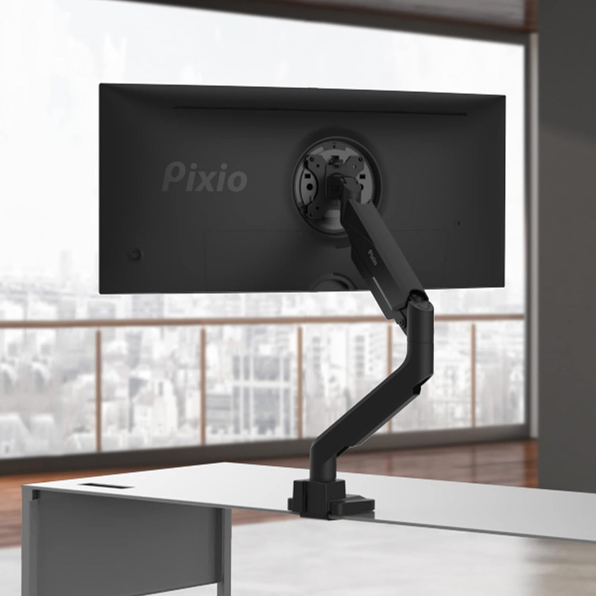 PS2D White Ultrawide Heavy-Duty Premium Dual Monitor Arm Stand Desk Mount - Fits up to 35 inches Two Monitors, Weights up to 33 lbs Each, Compatible with VESA 75x75mm 100x100mm