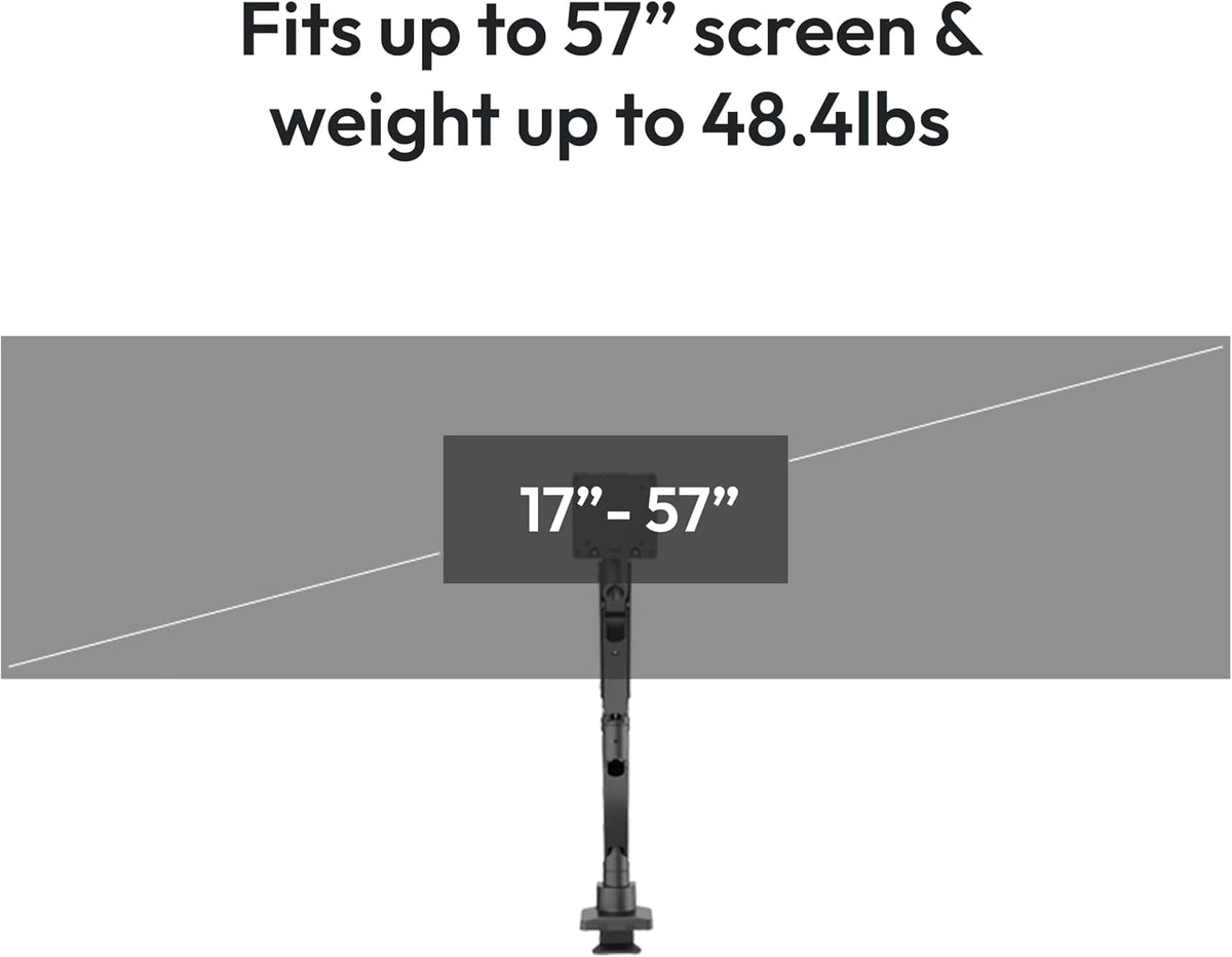 PS2D White Ultrawide Heavy-Duty Premium Dual Monitor Arm Stand Desk Mount - Fits up to 35 inches Two Monitors, Weights up to 33 lbs Each, Compatible with VESA 75x75mm 100x100mm