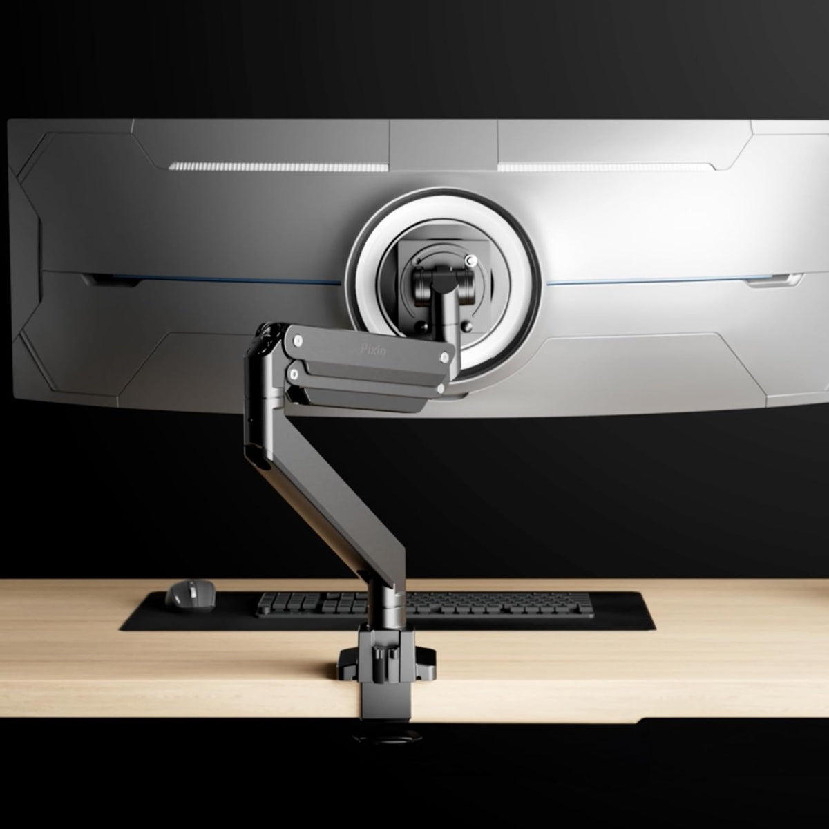 PS2D White Ultrawide Heavy-Duty Premium Dual Monitor Arm Stand Desk Mount - Fits up to 35 inches Two Monitors, Weights up to 33 lbs Each, Compatible with VESA 75x75mm 100x100mm