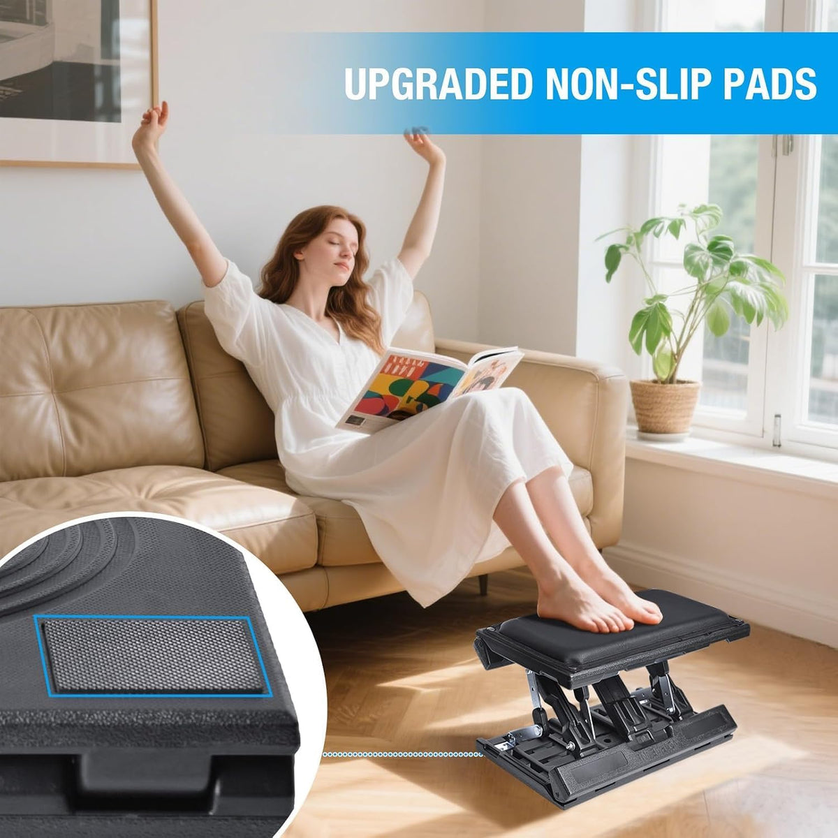 Adjustable Foot Rest Under Desk for Office,Home, Gaming & Study