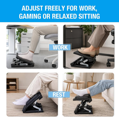Adjustable Foot Rest Under Desk for Office,Home, Gaming & Study
