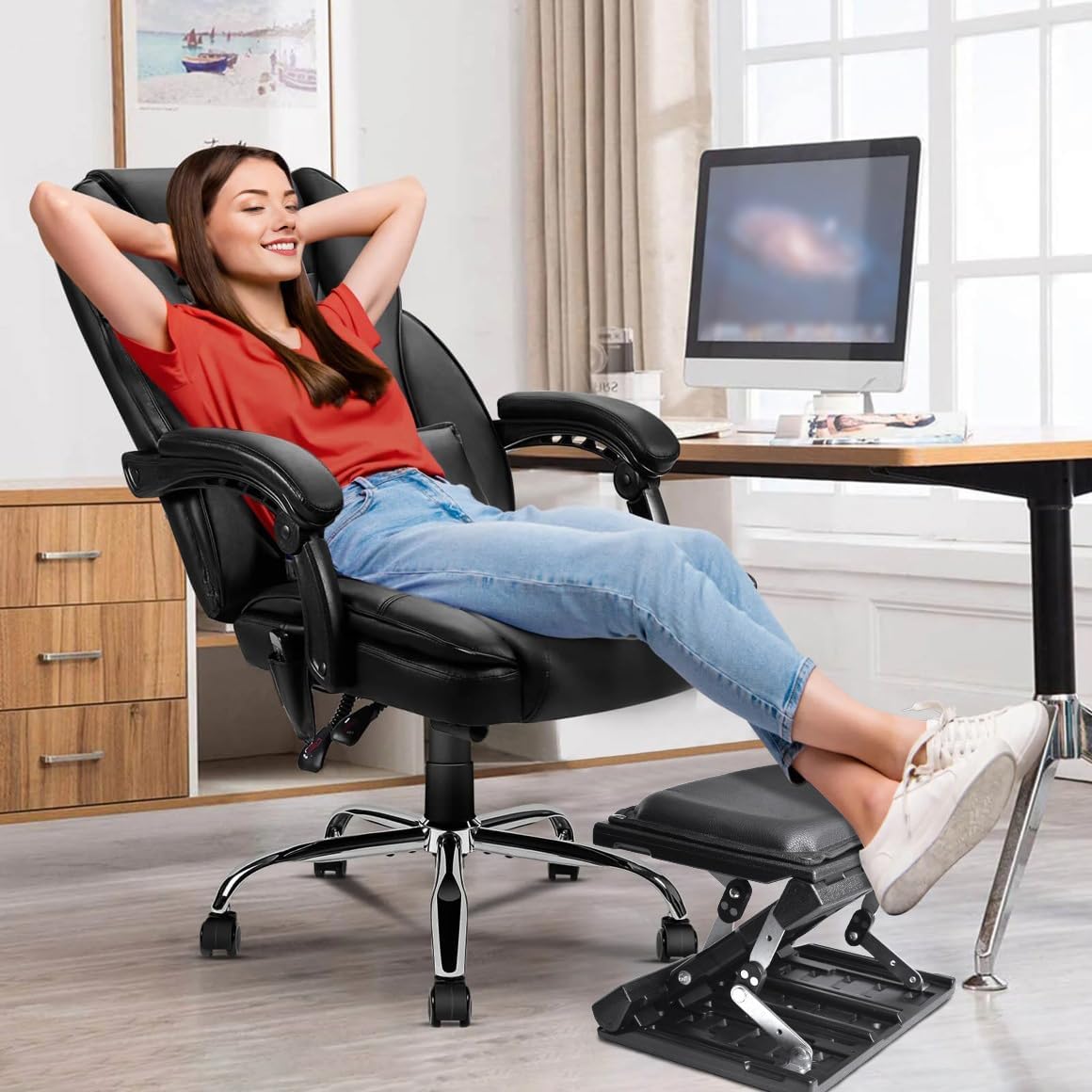 Adjustable Foot Rest Under Desk for Office,Home, Gaming & Study