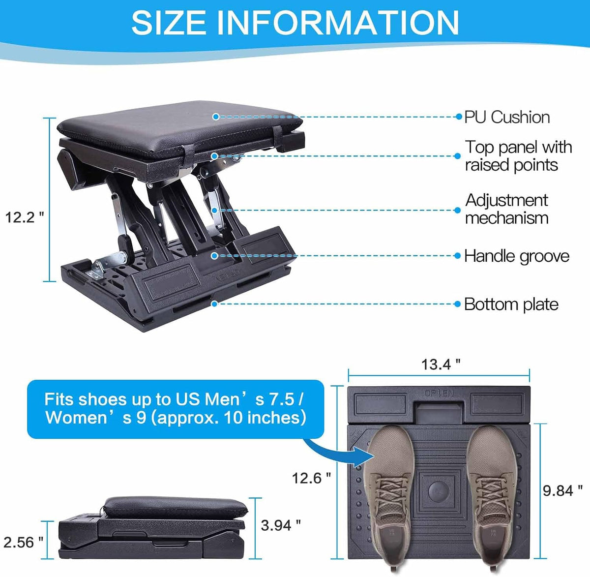 Adjustable Foot Rest Under Desk for Office,Home, Gaming & Study