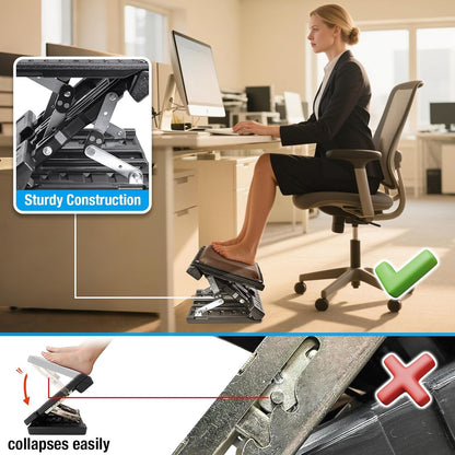 Adjustable Foot Rest Under Desk for Office,Home, Gaming & Study