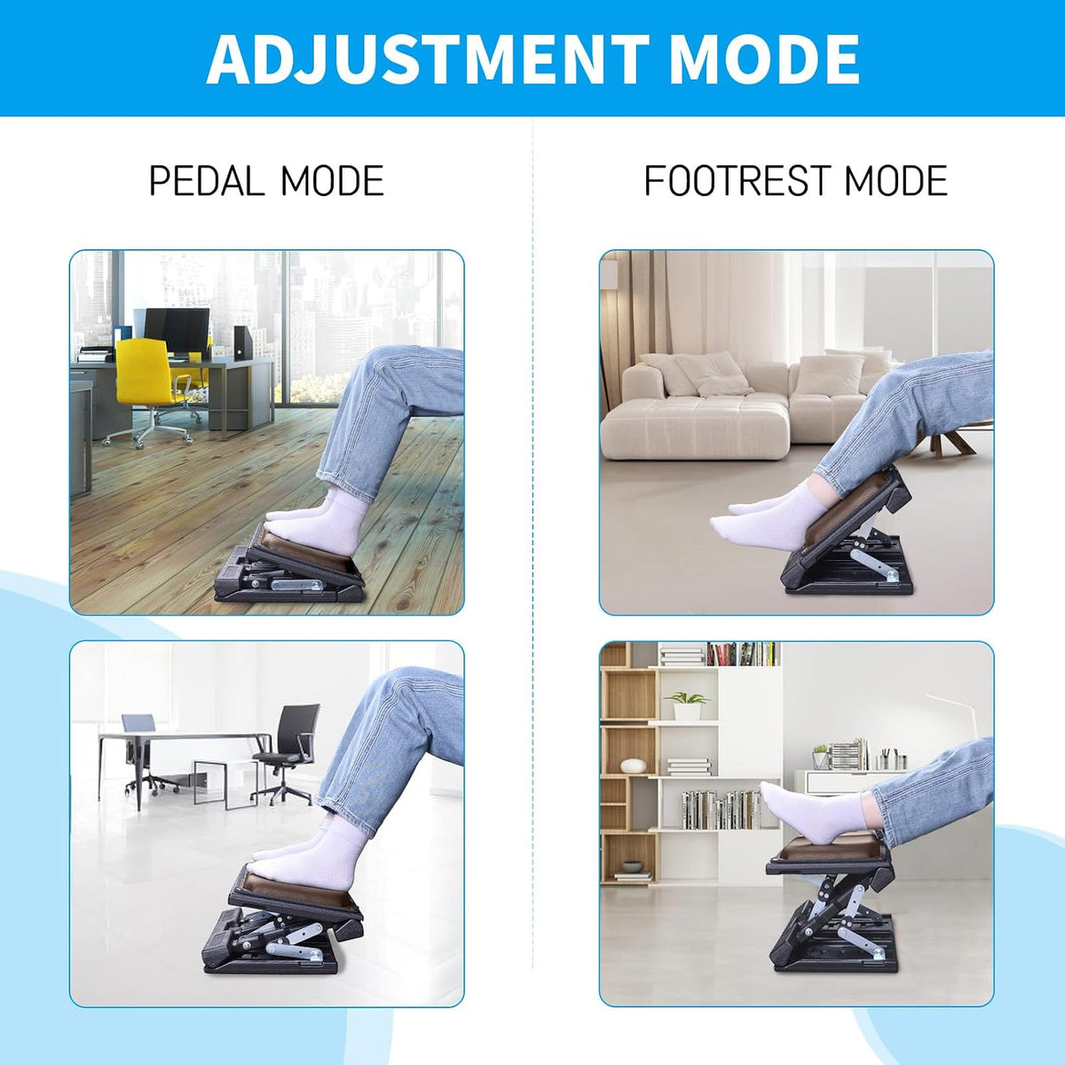 Adjustable Foot Rest Under Desk for Office,Home, Gaming & Study