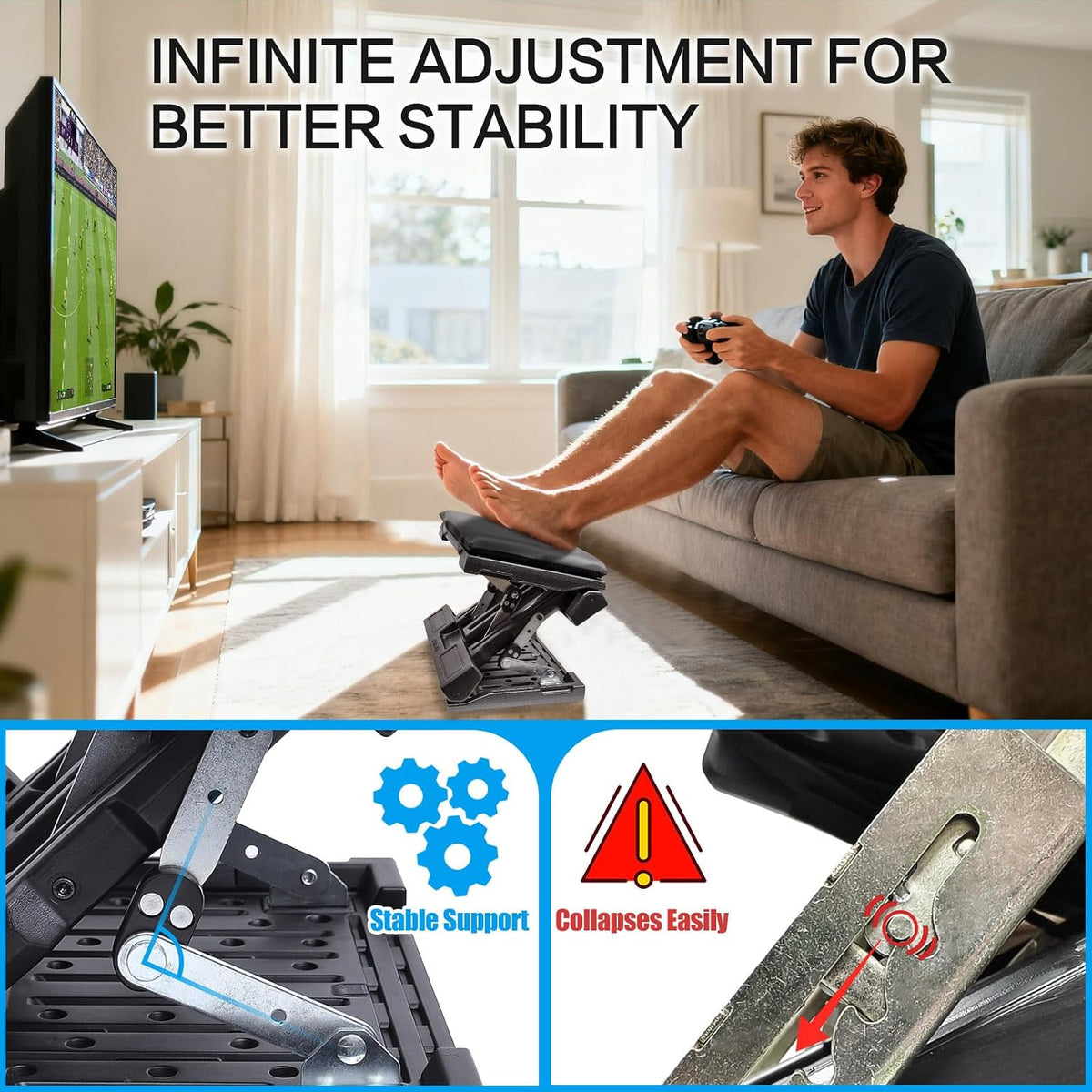 Adjustable Foot Rest Under Desk for Office,Home, Gaming & Study