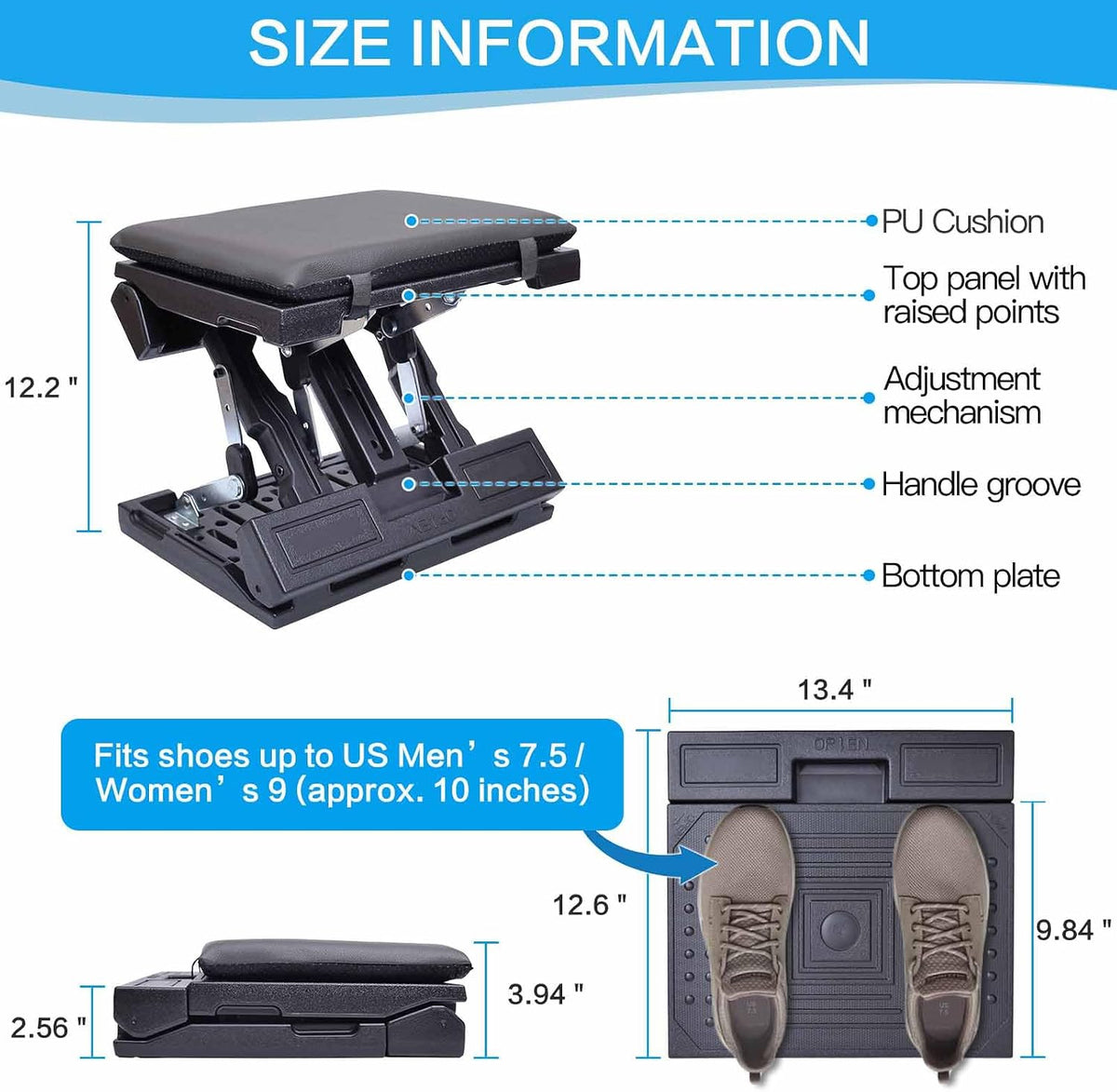 Adjustable Foot Rest Under Desk for Office,Home, Gaming & Study