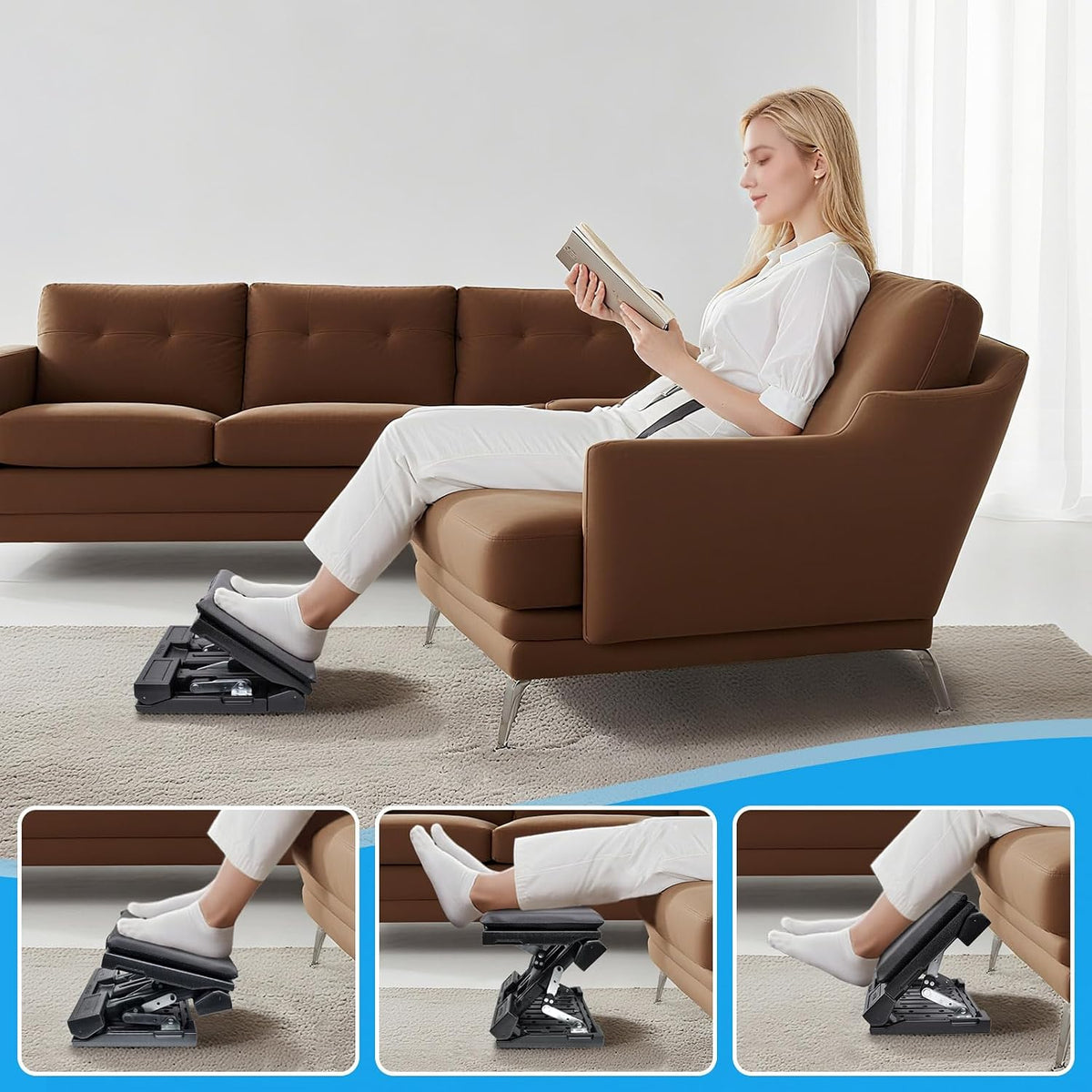 Adjustable Foot Rest Under Desk for Office,Home, Gaming & Study