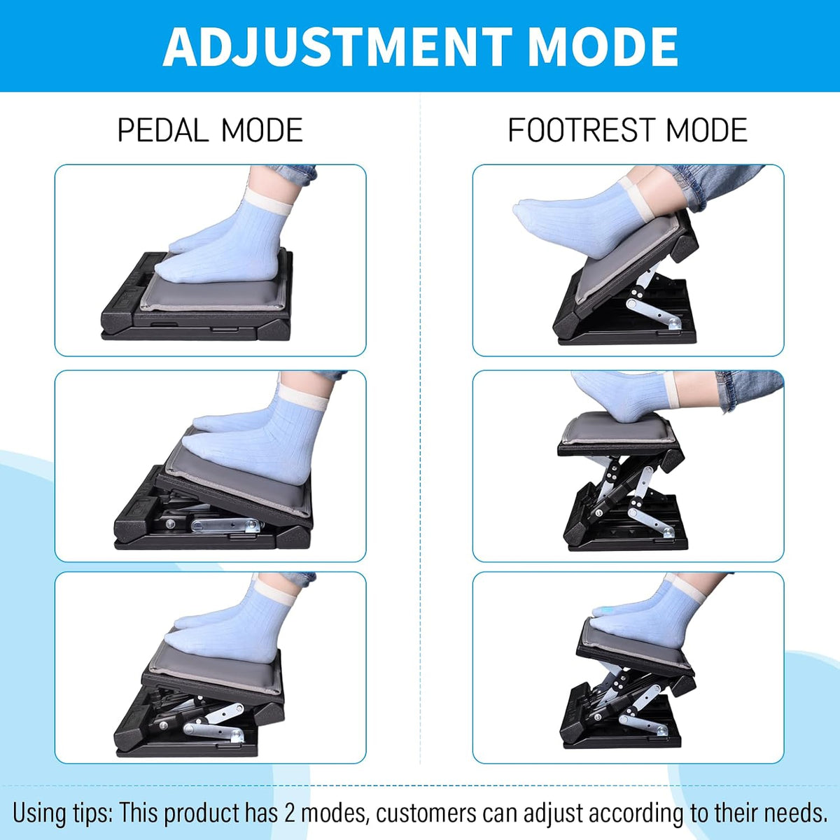 Adjustable Foot Rest Under Desk for Office,Home, Gaming & Study
