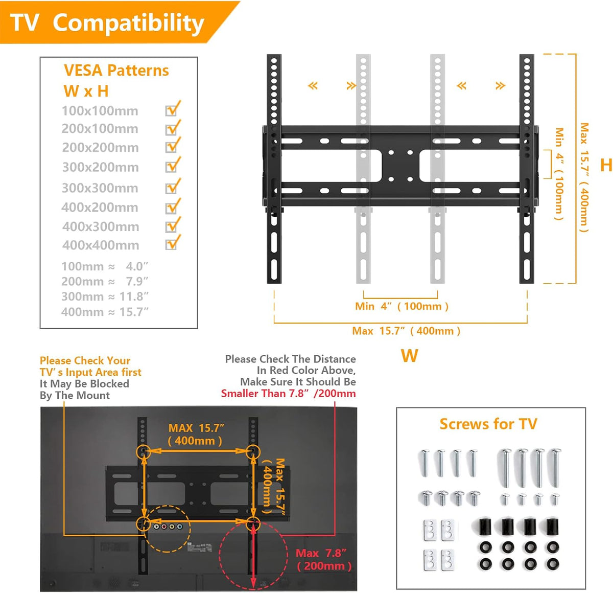 Universal Swivel TV Stand for 27-60 inch Curved/Flat Screen TVs, Table Top TV Base Replacement Holds up to 88 lbs, Height Adjustable TV Stand Mount with Tempered Glass Base, MAX VESA 400x400mm