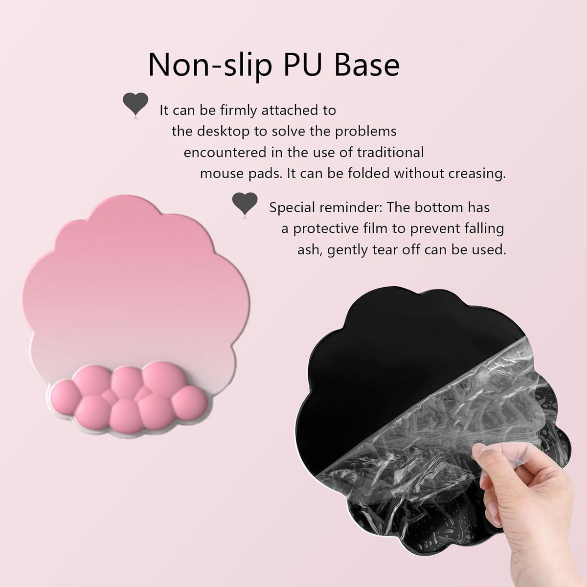 Gel Cloud Wrist Rest Keyboard Clear Purple Mouse Pad with Wrist Rest Set 3PCS Ergonomic Cool Keyboard Wrist Pad Cute Acrylic Coaster Non-Slip Base Cute Transparent Mouse Wrist Pad Support for Computer