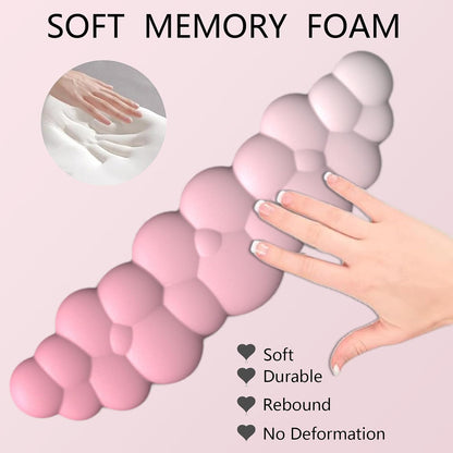 Gel Cloud Wrist Rest Keyboard Clear Purple Mouse Pad with Wrist Rest Set 3PCS Ergonomic Cool Keyboard Wrist Pad Cute Acrylic Coaster Non-Slip Base Cute Transparent Mouse Wrist Pad Support for Computer