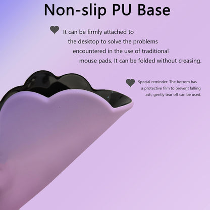 Gel Cloud Wrist Rest Keyboard Clear Purple Mouse Pad with Wrist Rest Set 3PCS Ergonomic Cool Keyboard Wrist Pad Cute Acrylic Coaster Non-Slip Base Cute Transparent Mouse Wrist Pad Support for Computer