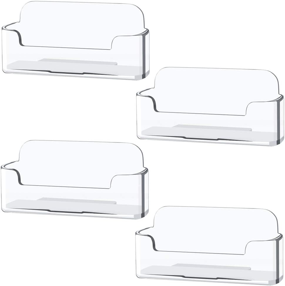 Clear Plastic Business Card Holder,Acrylic Business Card Display for Desk Business Card Stand