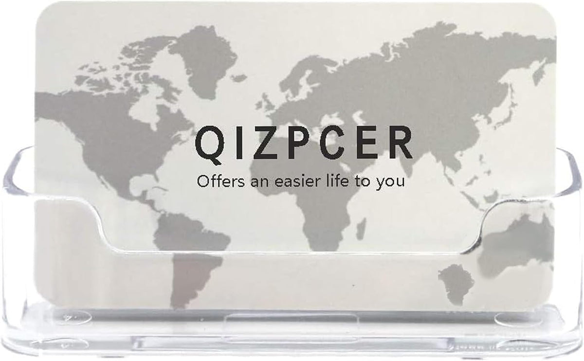 Clear Plastic Business Card Holder,Acrylic Business Card Display for Desk Business Card Stand