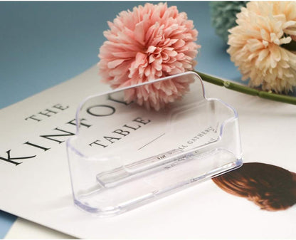 Clear Plastic Business Card Holder,Acrylic Business Card Display for Desk Business Card Stand