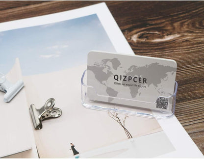 Clear Plastic Business Card Holder,Acrylic Business Card Display for Desk Business Card Stand