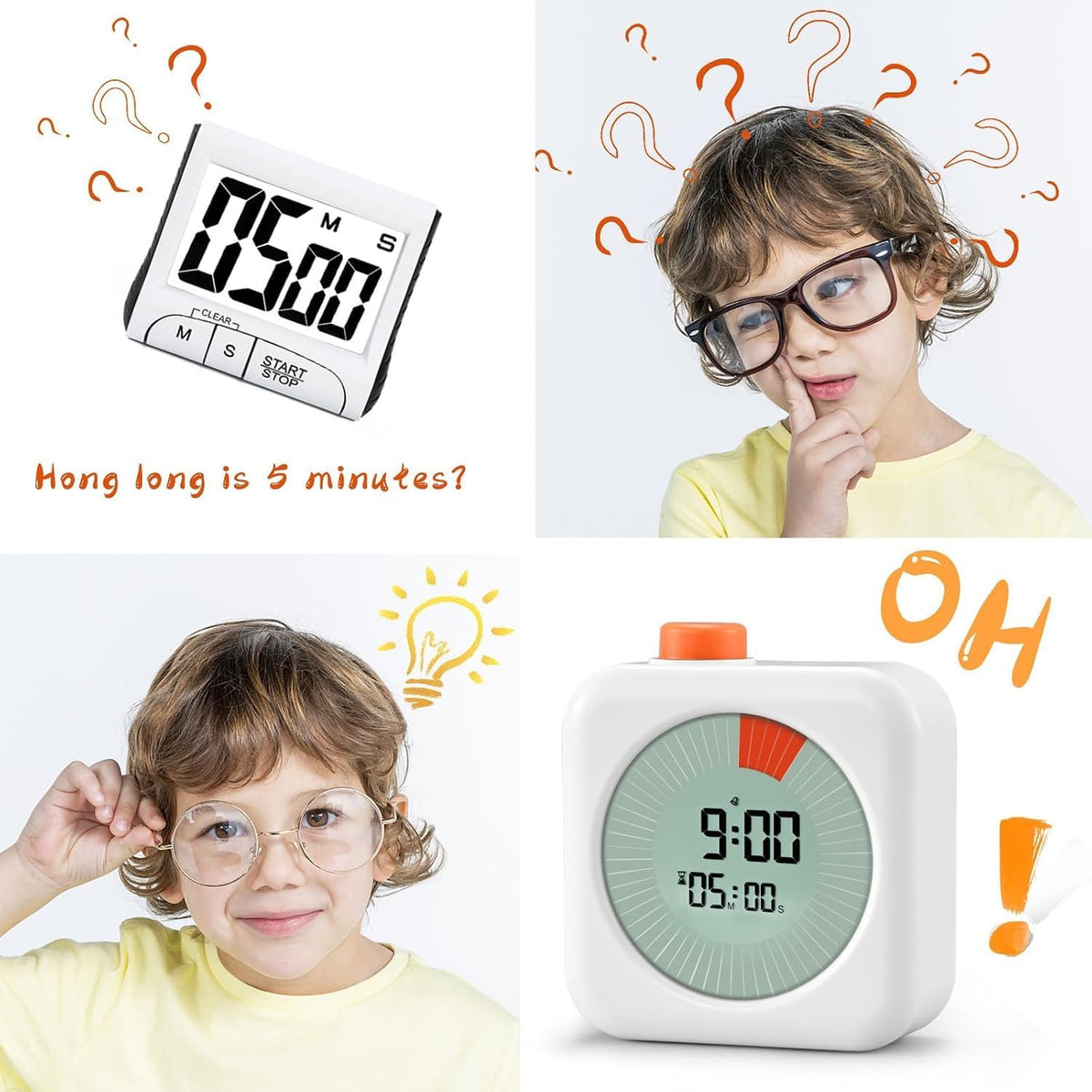 Visual Timer for Kids, ADHD, Toddler Essentials, Boo Basket Stuffers
