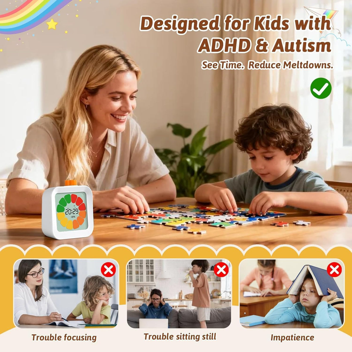 Visual Timer for Kids, ADHD, Toddler Essentials, Boo Basket Stuffers