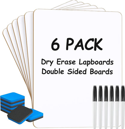 Double Sided Dry Erase Board, 9'' x 12'' Small White Board, 2 Pack
