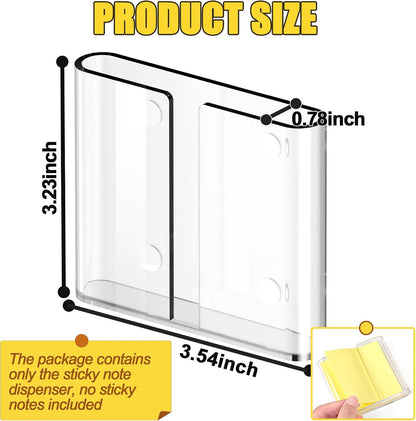 Sticky Note Dispenser, Magnetic Sticky Note Holder for Sticky Notes, 3 x 3 Inch Sticky Note Organizer for Office Home Classroom, Black