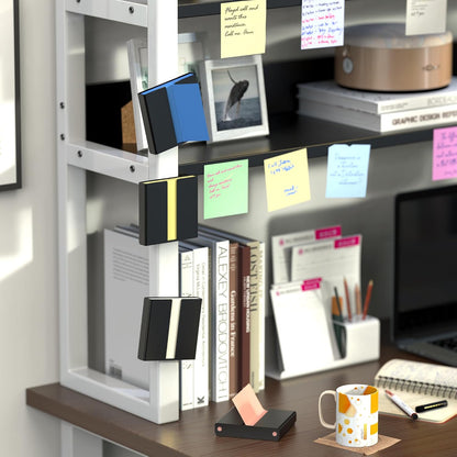 Sticky Note Dispenser, Magnetic Sticky Note Holder for Sticky Notes, 3 x 3 Inch Sticky Note Organizer for Office Home Classroom, Black