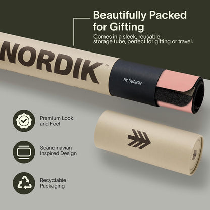 Nordik Felt and Leather Desk Mat - Dual Layer True Black 35 x 17 in