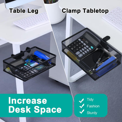 Under Desk Drawer, Clamp on Desk Organizer Under Table Hanging Desk Storage
